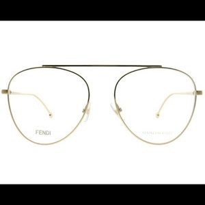FENDI NEW Gold Aviator Rx Glasses